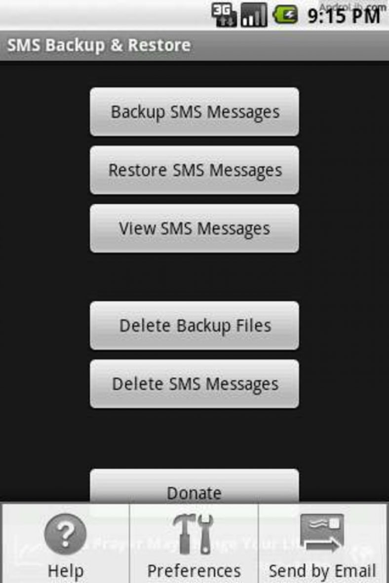 Backup SMS Android.